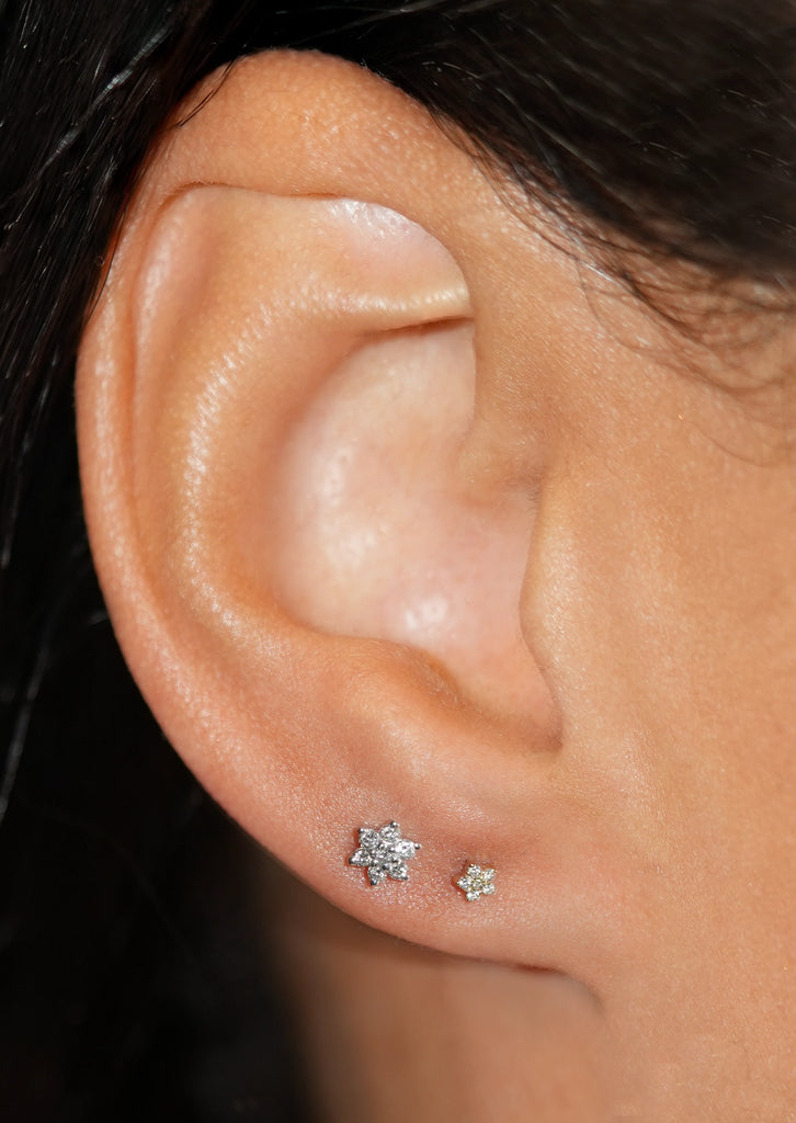 Mini Star Threaded Flat Back Earring