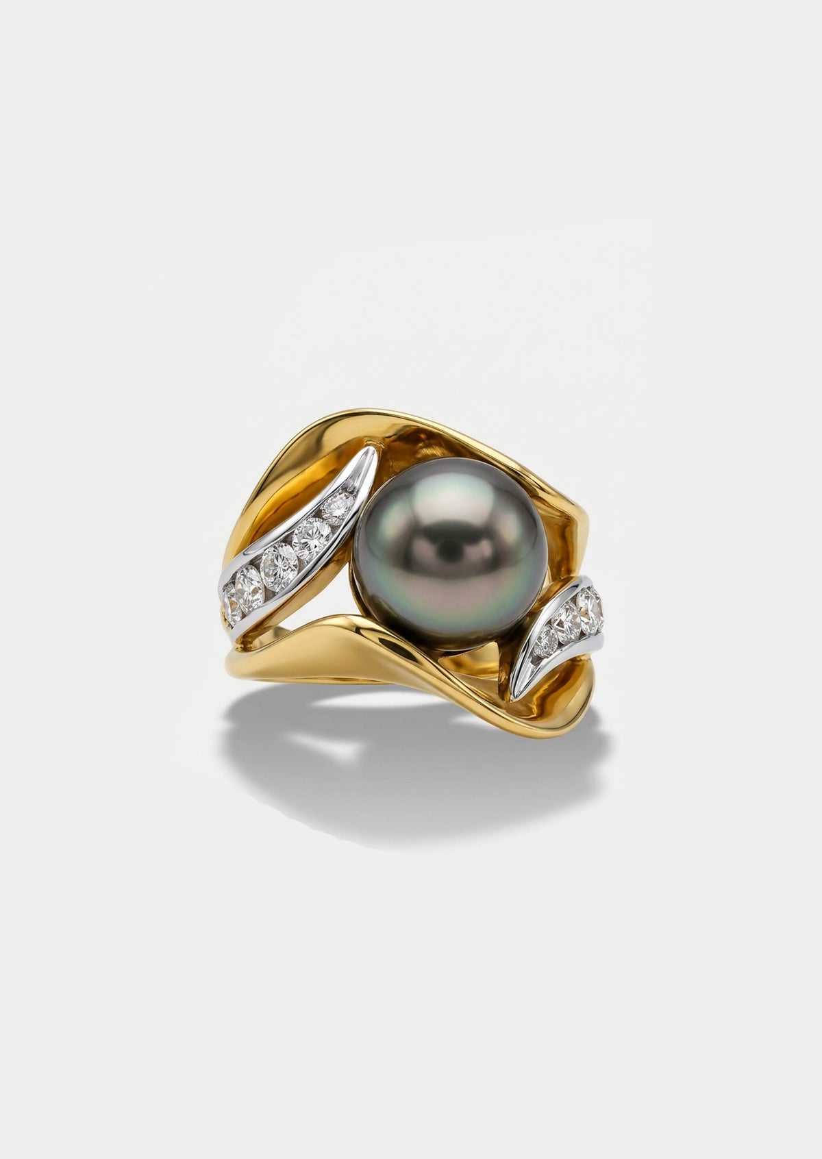 Tahitian Pearl Wave Ring