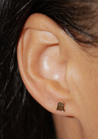 Ghost Threaded Flat Back Earring | Single
