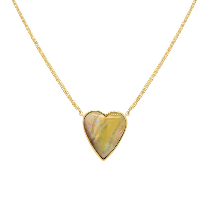 Boulder Opal Heart Necklace