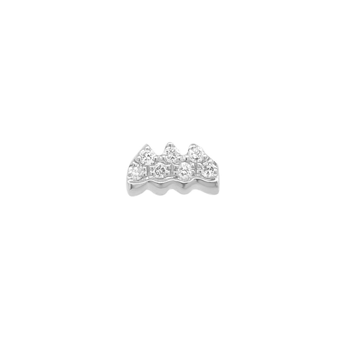 Aquarius Threaded Flat Back Earring | .50GM .04CT - Porter Lyons