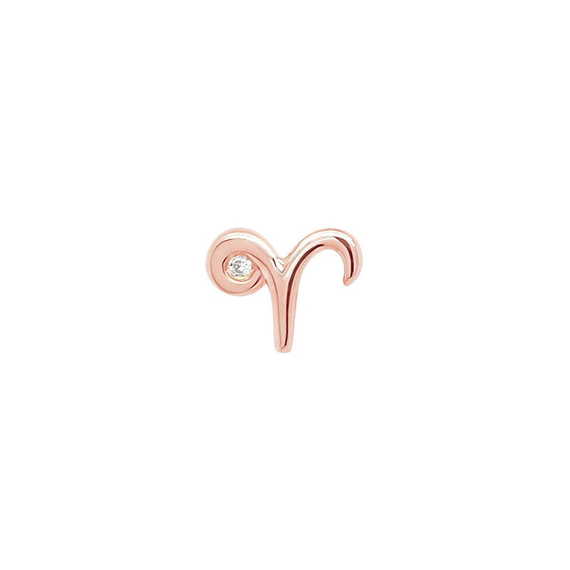 Aries Threaded Flat Back Earring | .60GMS .01CT - Porter Lyons