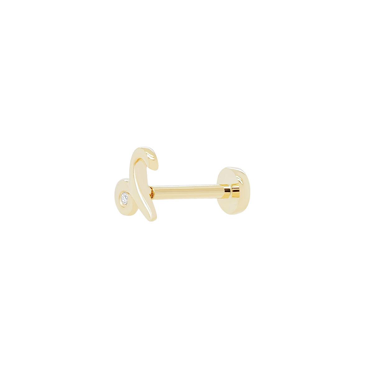 Aries Threaded Flat Back Earring | .60GMS .01CT - Porter Lyons