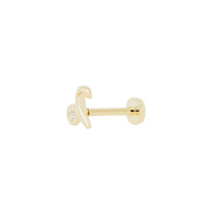 Aries Threaded Flat Back Earring | .60GMS .01CT - Porter Lyons