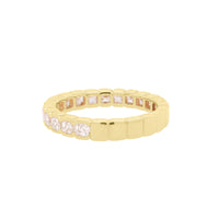 Asscher Half Bezel Diamond Ring | 2.5GMS 1.62CTW