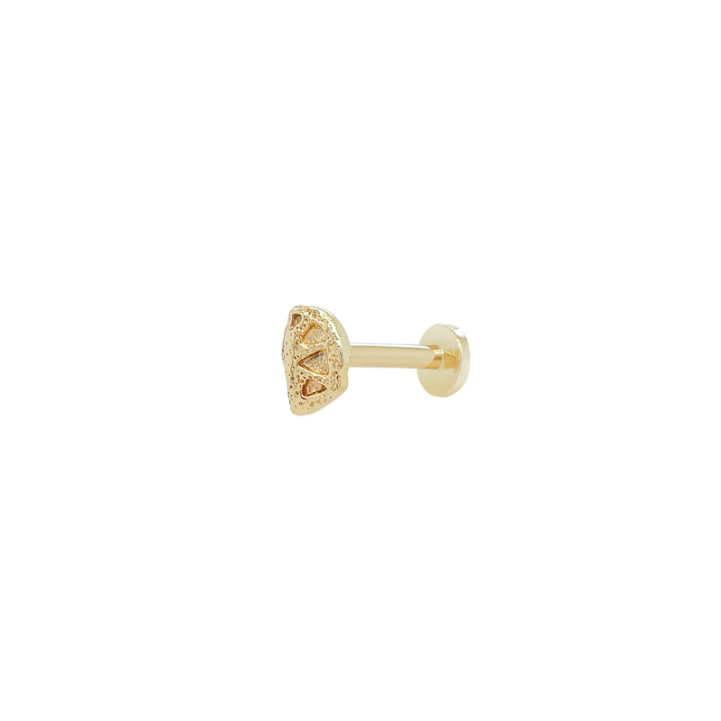 Backbone Threaded Flat Back Earring | Single