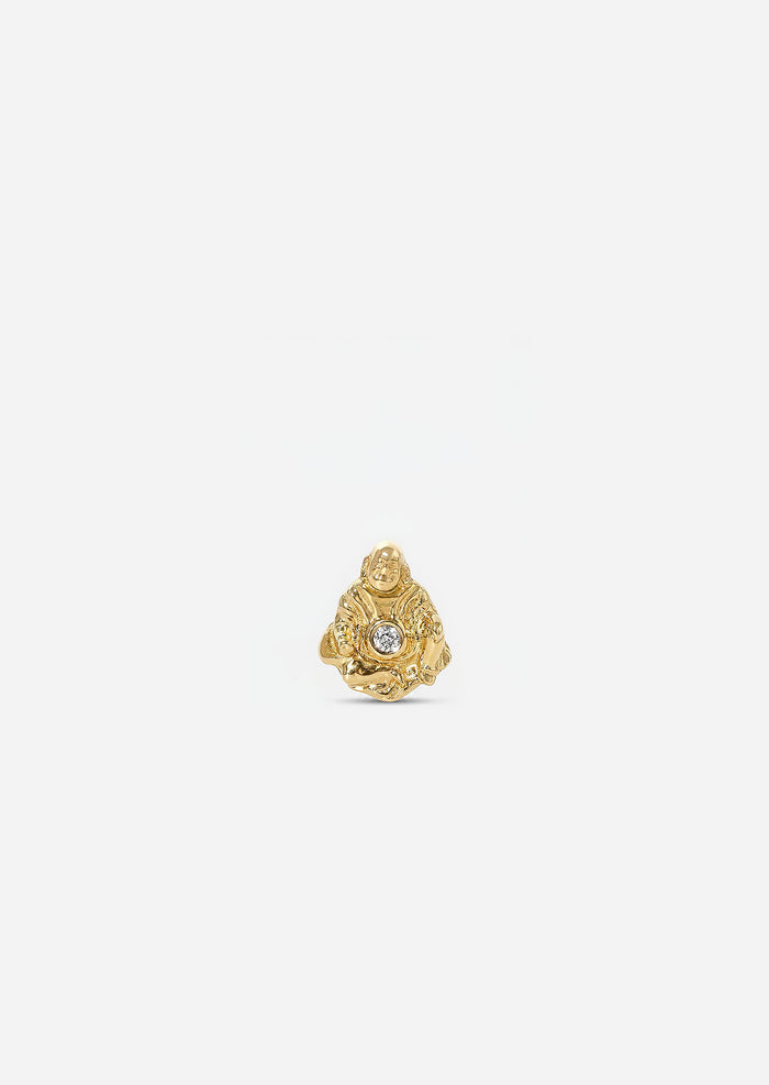 Laughing Buddha Threaded Flat Back Earring