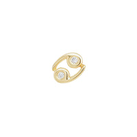 Cancer Threaded Flat Back Earring | .60GMS .02CT - Porter Lyons