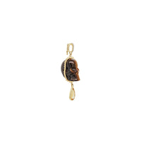 Carved Skull Charm - Tiger's Eye