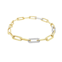 Diamond Staple Bracelet