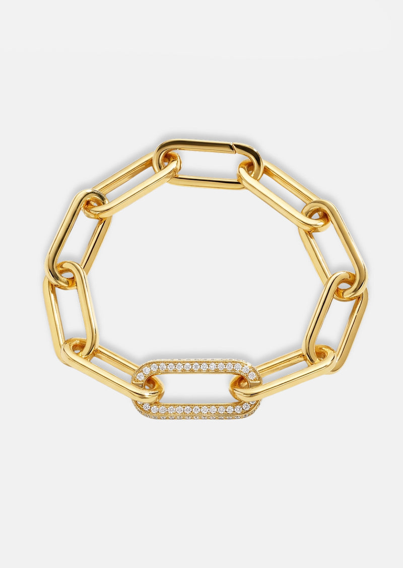 Jumbo Diamond Paperclip Bracelet