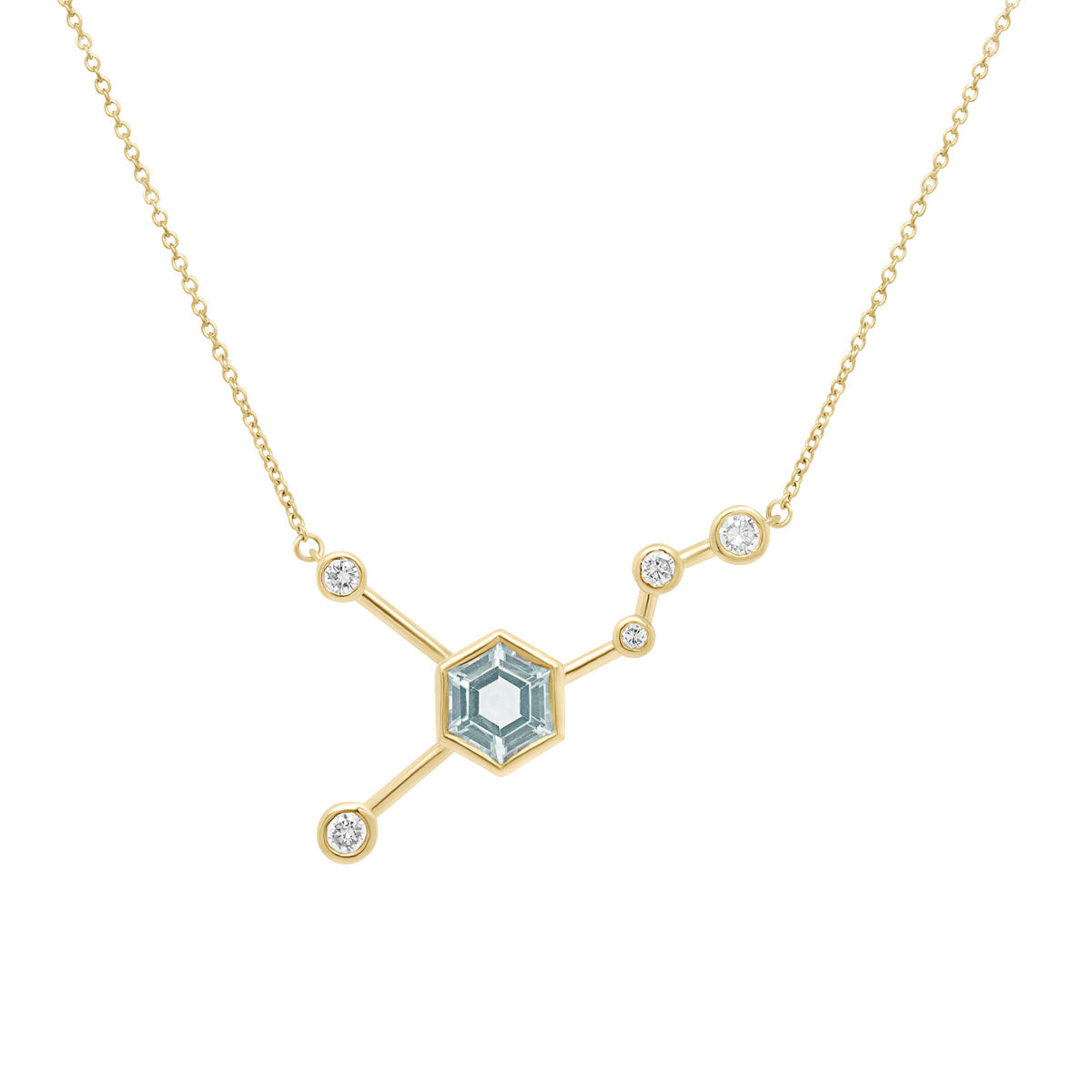 Dopamine Necklace - Aquamarine | 2.8GMS .25CT