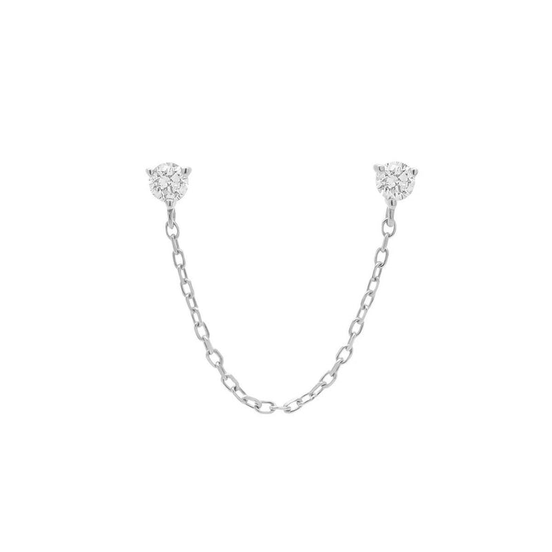 Double Diamond Chain Earring | .5GMS .07CT | Single - Porter Lyons