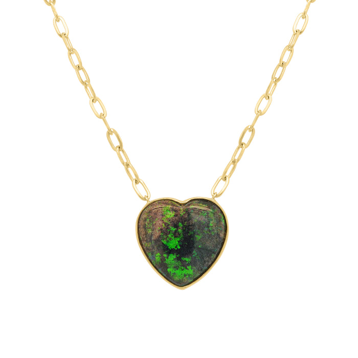 Matrix Opal Heart Necklace