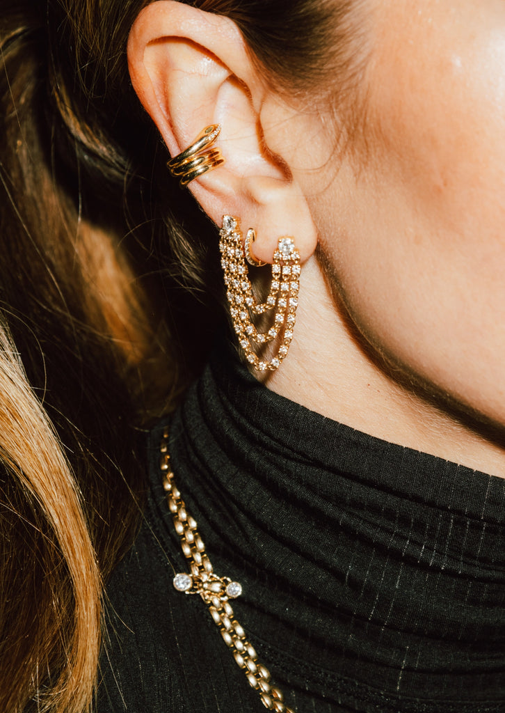 Harper Diamond Loop Earring