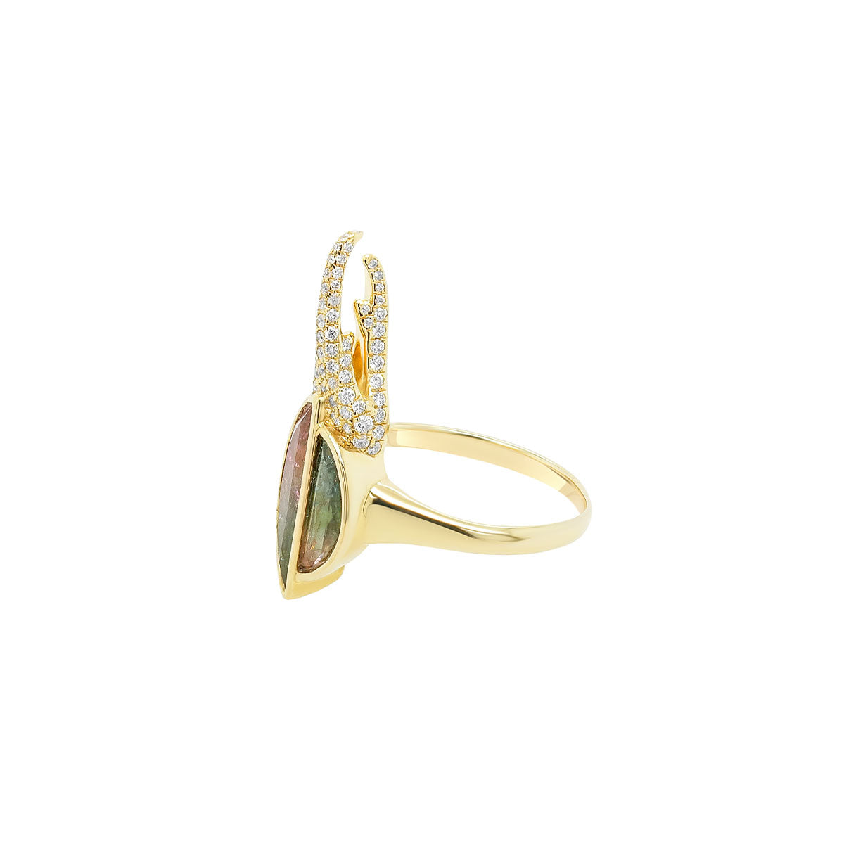 Hercules Beetle Strength Ring | 3.30GMS 1.60CTW | Watermelon Tourmaline