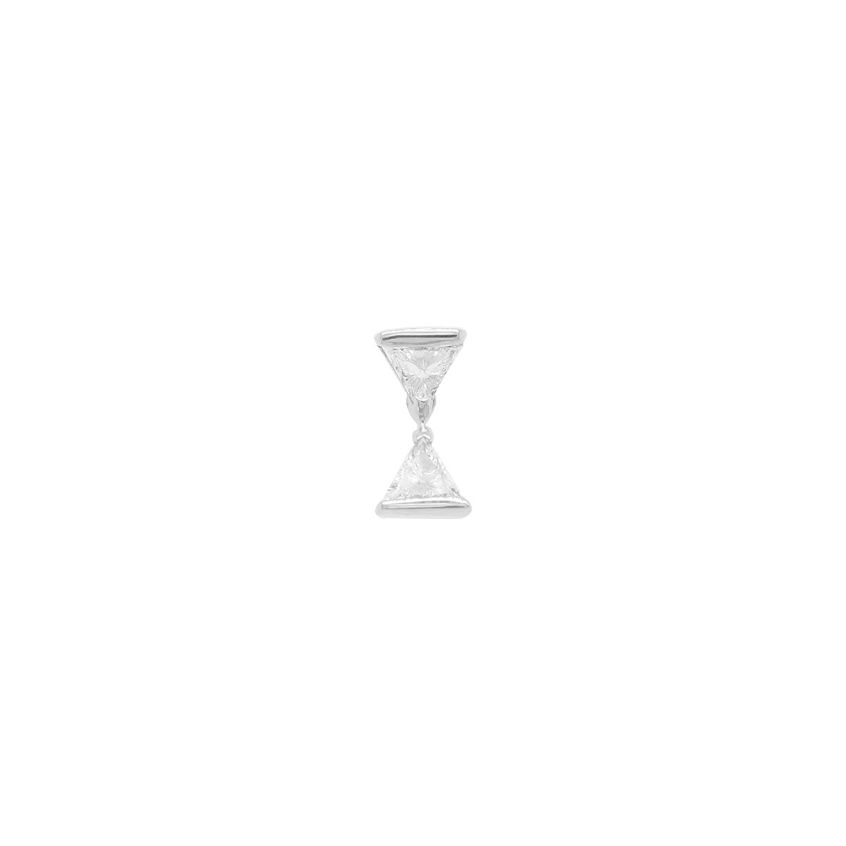 Hourglass Threaded Flat Back Earring | Single