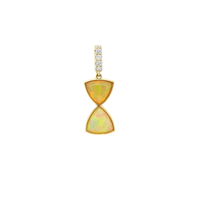 Hourglass Opal Charm