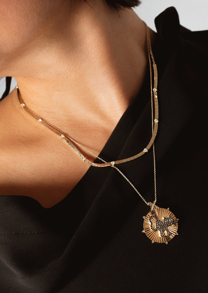 Black Cat Medallion Charm