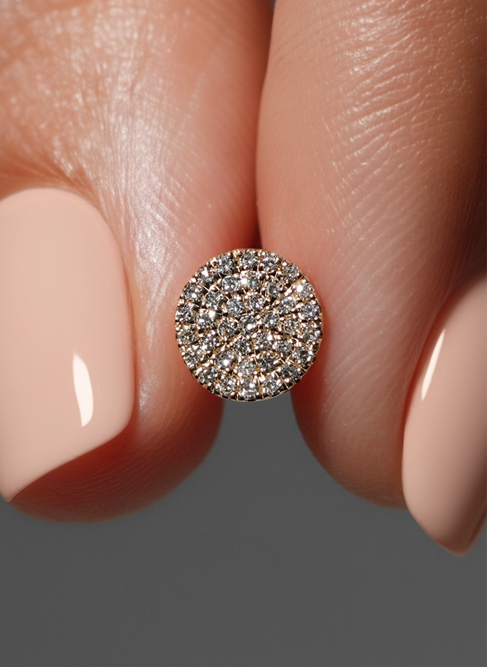 Diamond Disc Earring | Single