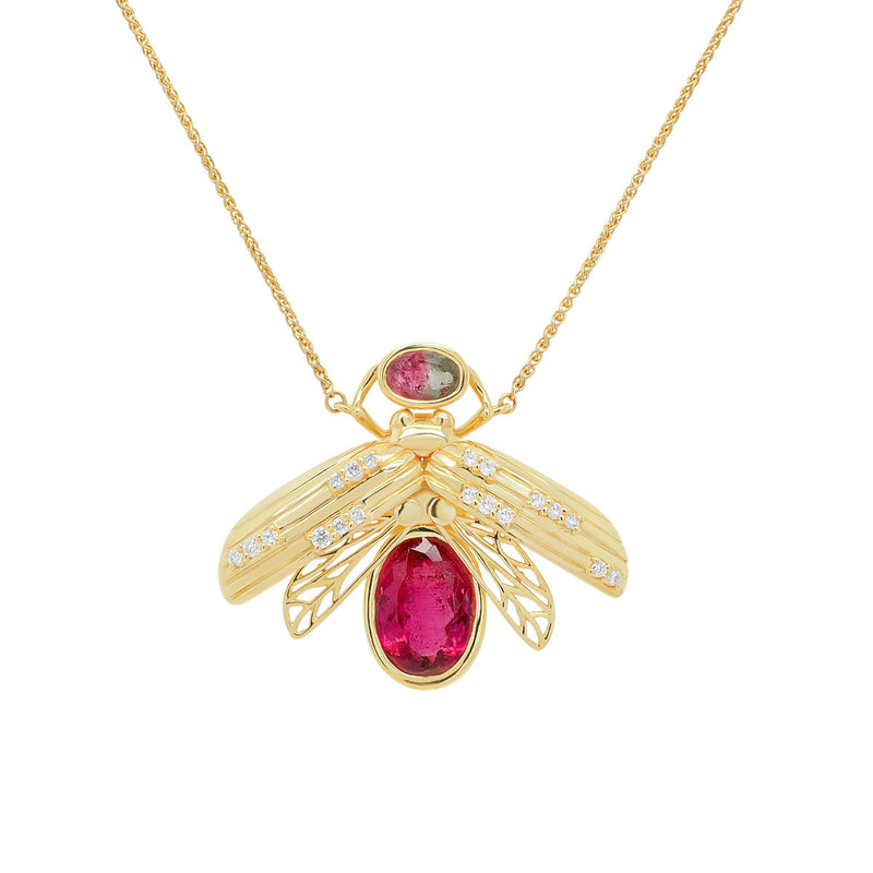 Luxe Lightning Bug Necklace | 7.80GMS 3.48CTW | Rubalite