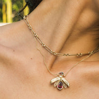 Luxe Lightning Bug Necklace | 7.80GMS 3.48CTW | Rubalite