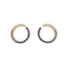 Mini Open Hoop Earrings | 5.0GMS 1.73CTW | Blue Sapphire - Porter Lyons
