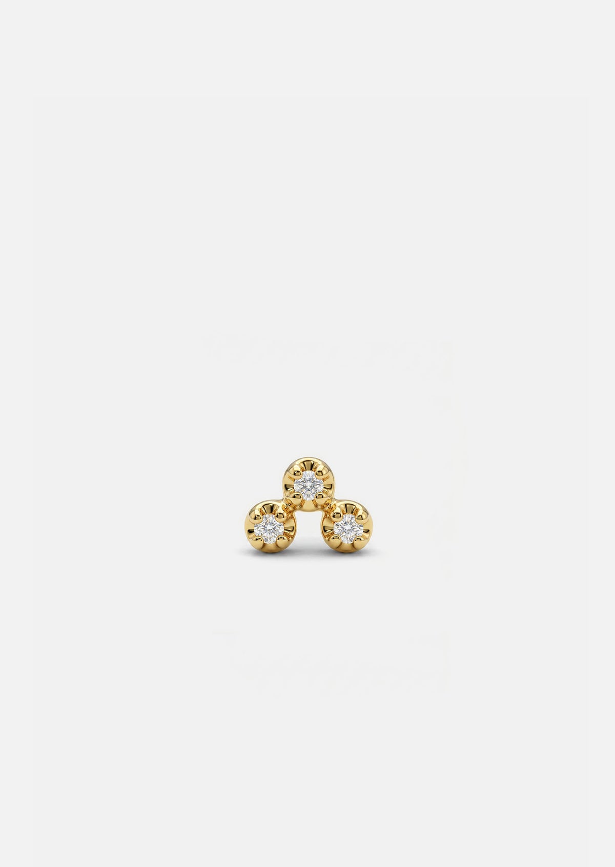 Mini Diamond Cluster Threaded Flat Back Earring