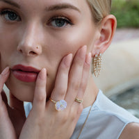 Lotus Flower Ring | Opal