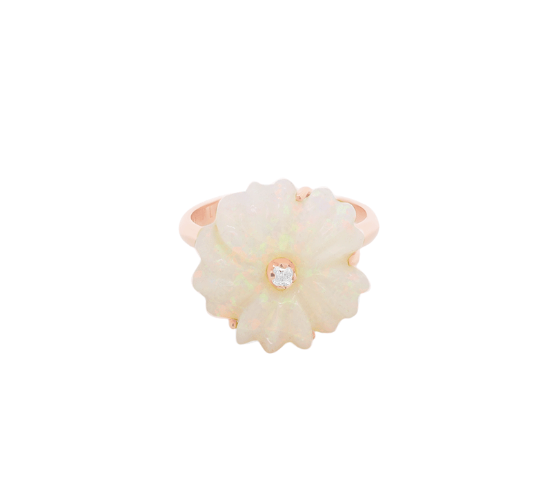 Lotus Flower Ring | Opal