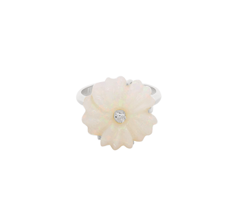 Lotus Flower Ring | Opal