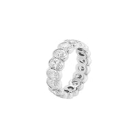 Oval Half Bezel Diamond Eternity Ring | 8.37GMS 5.14CT