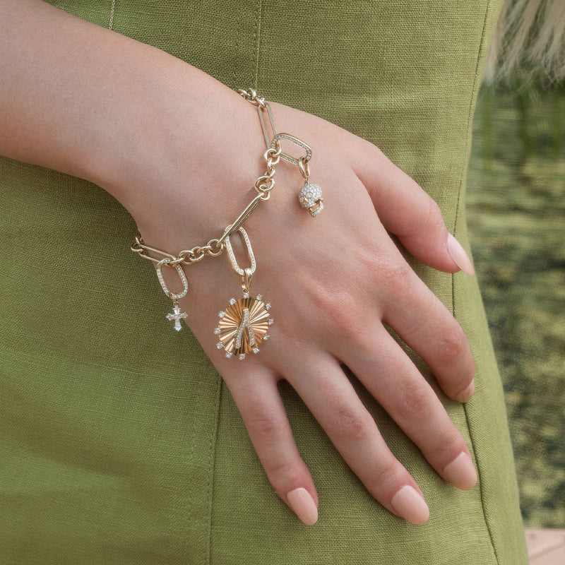 Wishbone Medallion Charm