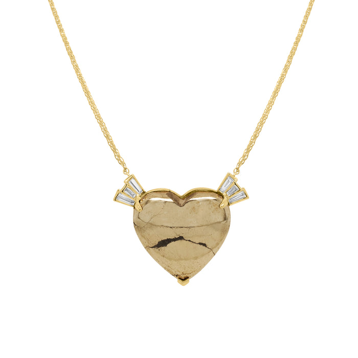 Winged Heart Necklace - Apache Gold