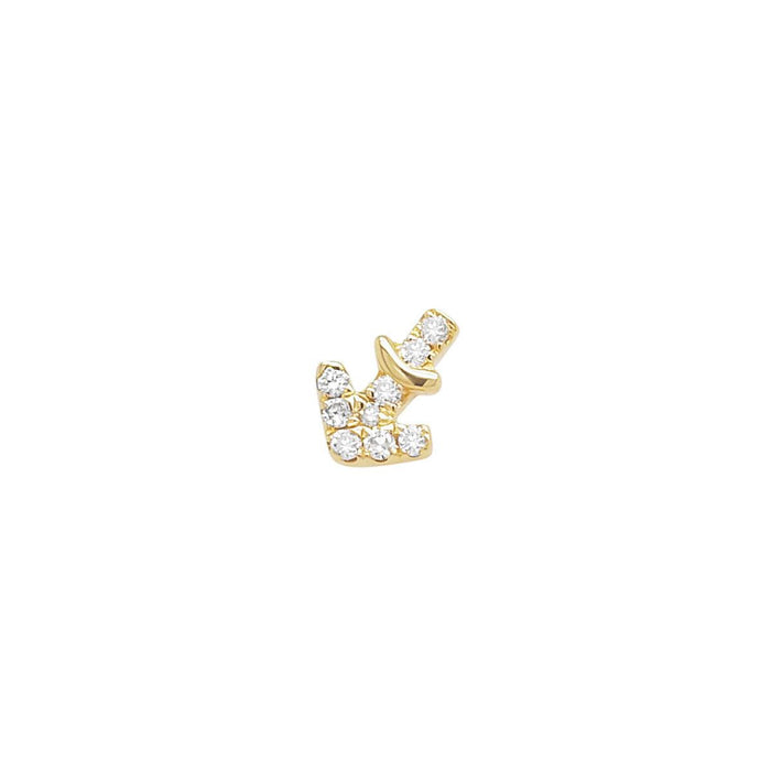 Sagittarius Threaded Flat Back Earring | .50GMS .04CT - Porter Lyons