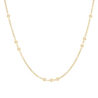 Scattered Bezel Set Diamond Necklace | 1.60GMS .25CT