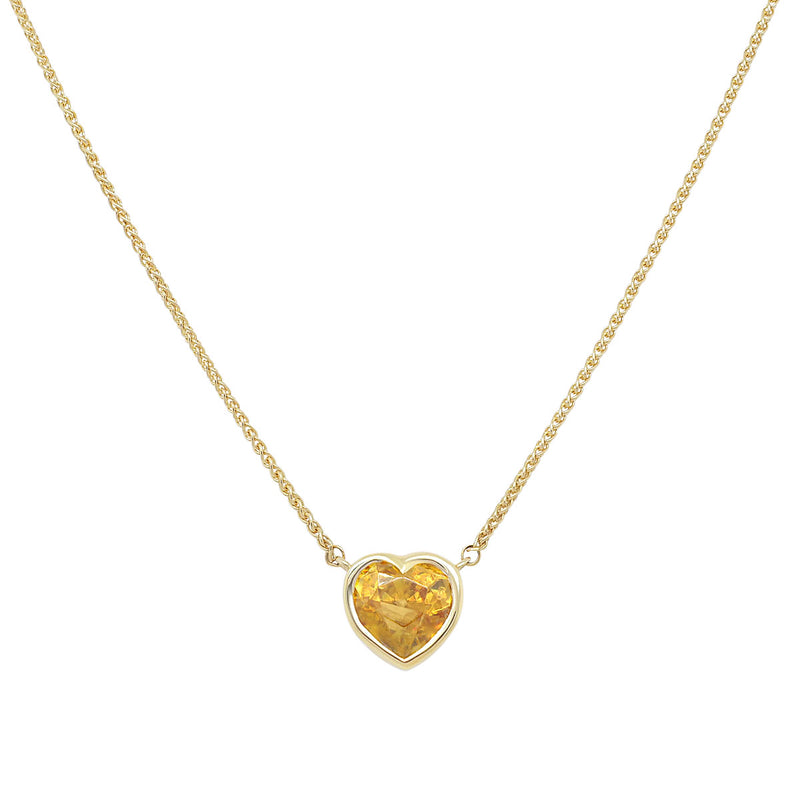 Sphene Heart Necklace