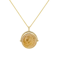 Spinning Swiss Franc Gold Coin Necklace | 4.90GMS