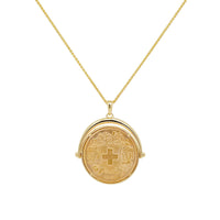 Spinning Swiss Franc Gold Coin Necklace | 4.90GMS