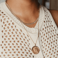 Spinning Swiss Franc Gold Coin Necklace | 4.90GMS