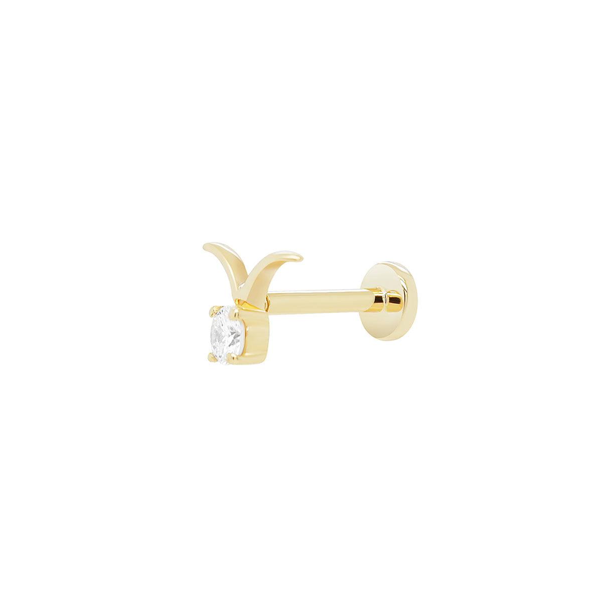 Taurus Threaded Flat Back Earring | .60GM .10CT - Porter Lyons