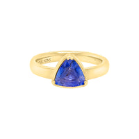 Trillion Cornflower Blue Sapphire Ring
