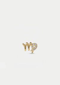 Virgo Threaded Flat Back Earring