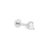 3mm Round Diamond Threaded Flat Back Earring | .56GMS .2CT | Single - Porter Lyons