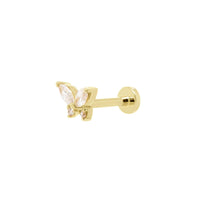 Butterfly Threaded Flat Back Earring | 0.3GMS 0.1CT | Single - Porter Lyons