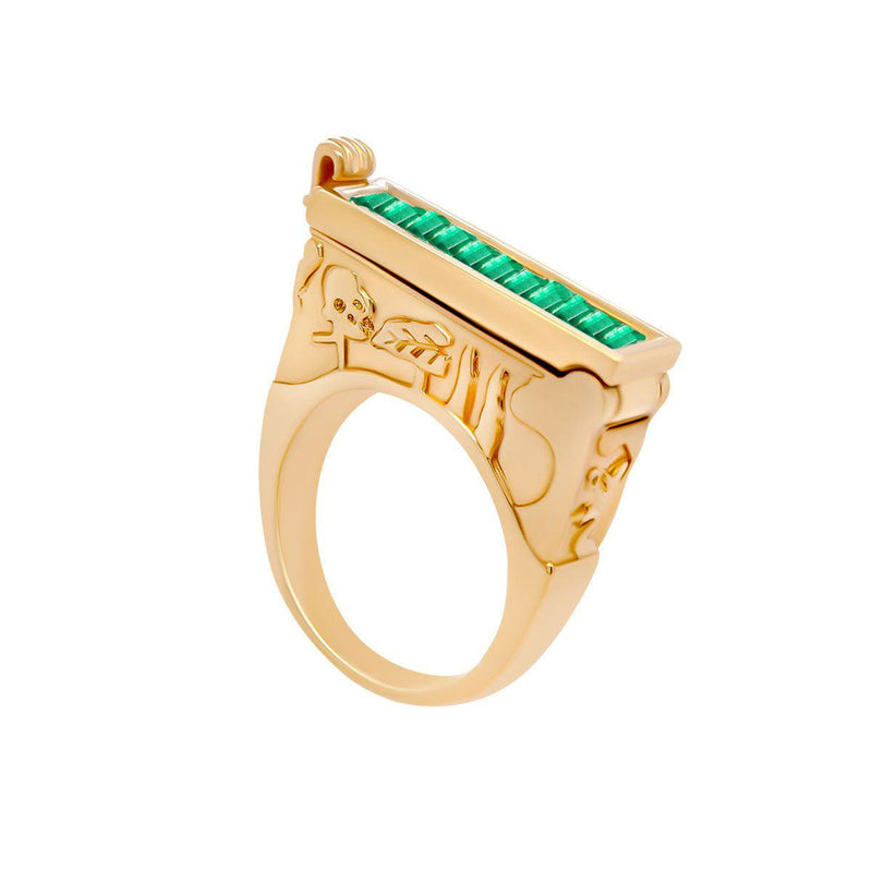 Cypress Poison Ring - Baguette | 11.8GMS 1.3CT | Emerald - Porter Lyons