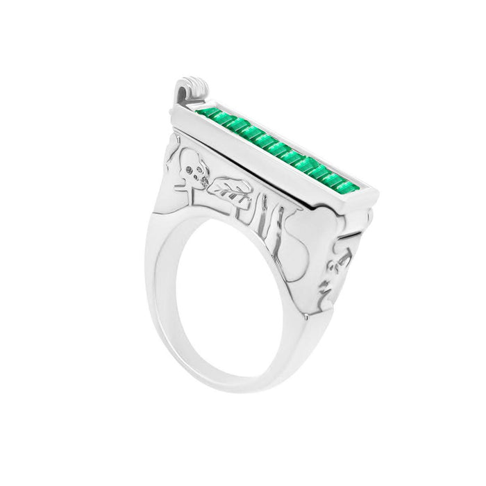 Cypress Poison Ring - Baguette | 11.8GMS 1.3CT | Emerald - Porter Lyons