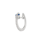 Mini Diamond Snake Hoop - Sapphire Eyes | .85GMS .09CT | Single - Porter Lyons