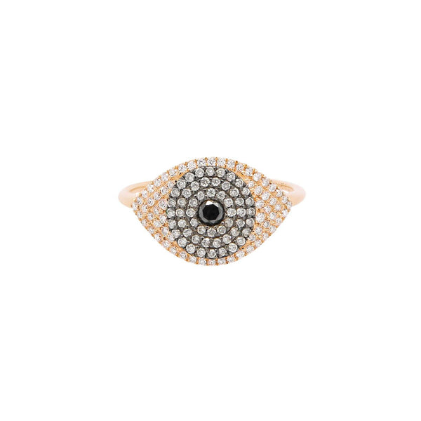 Evil Eye Protector Ring | 2.63GMS .41CT | Brown