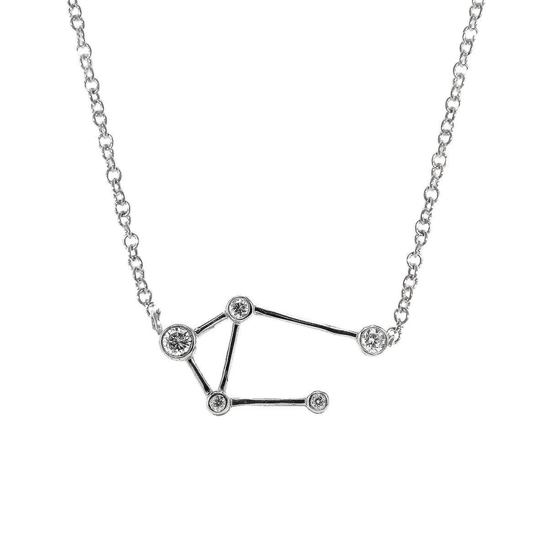 Libra Zodiac Necklace | 1.8GMS .1CT - Porter Lyons